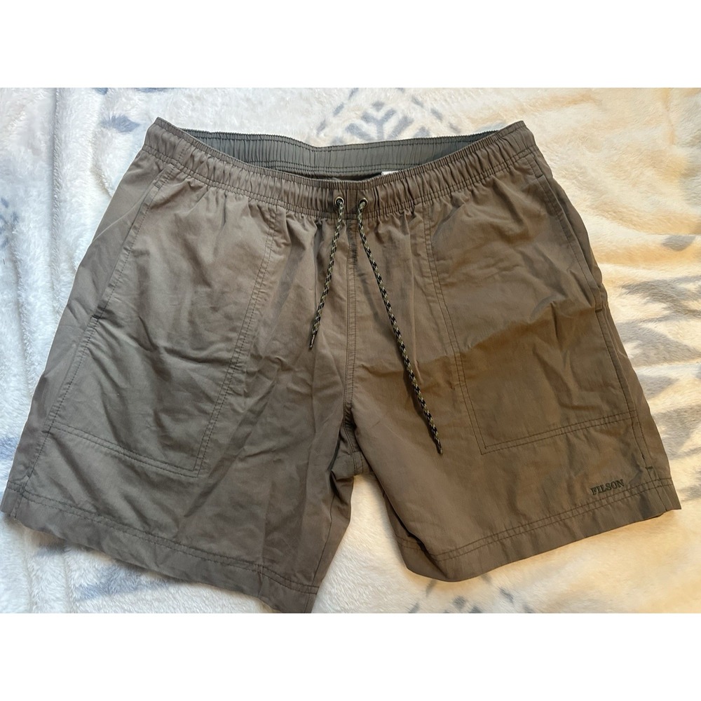 Men's FILSON Green River Water Shorts Olive Outdoor Swimming Size Large 34-38